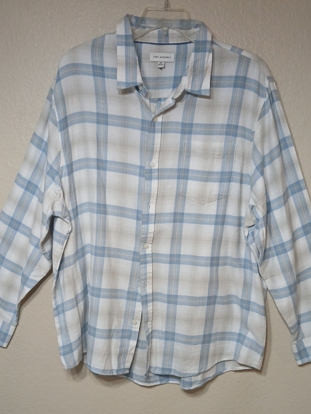 FREE ASSEMBLY Plaid Button-Down Shirt
